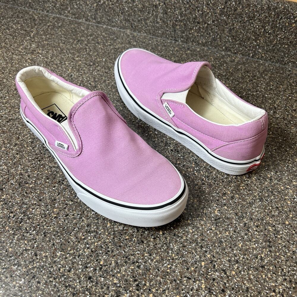 VANS Classic Violet Canvas Sneaker Shoes Womens Size 9 Low Top Slip On Men's 7.5